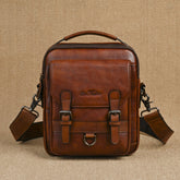 Genuine leather retro hand-rubbed men&