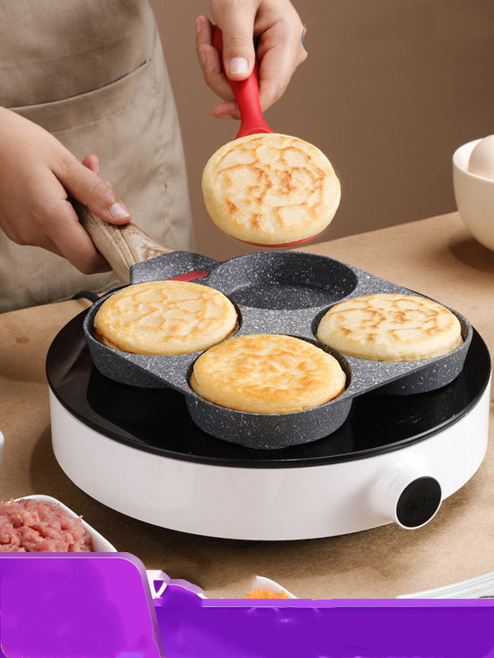 Fried Egg Burger Machine Non-stick Household Breakfast Pot Mold Four-hole Artifact