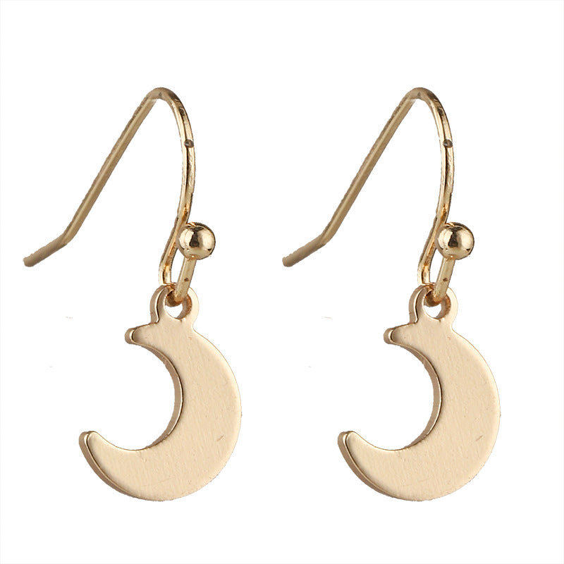 Classic Ball-Hook Geometric Lightning Heart Earrings