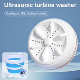 Portable Bucciato turbine mini washing machine with compact design, ideal for travel and small laundry loads.