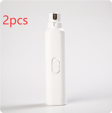 Electric pet nail grinder for dogs and cats, large and small, with battery-powered nail trimming tool for grooming.