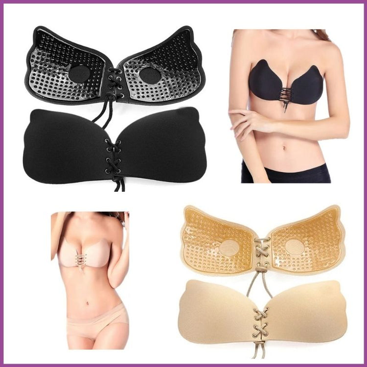 Black strapless bra from Bucciato, featuring smooth fabric and supportive design, perfect for strapless or off-shoulder outfits.