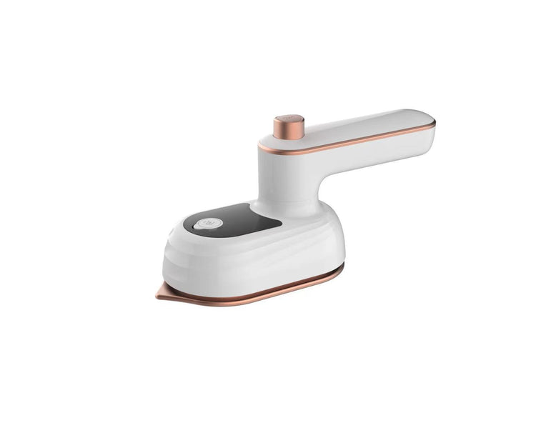 Portable Bucciato mini water spray ironing machine for travel, all-in-one clothes drying and ironing with electric operation.