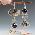 Retro Enamel Asymmetric Earrings Artistic And Literary