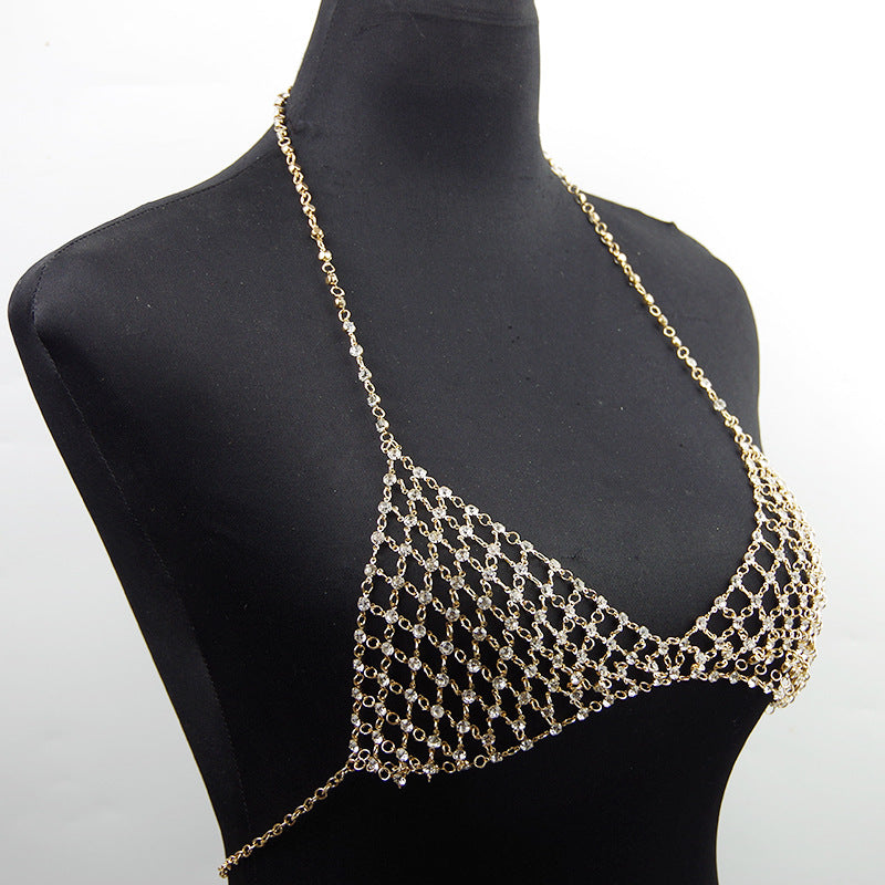 Freizeit-Nachtclub-Körperketten-Brustkette mit künstlichem Diamanten