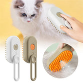Bucciato 3-in-1 electric steam pet grooming brush for cats and dogs, featuring massage, hair removal, and spray functions.