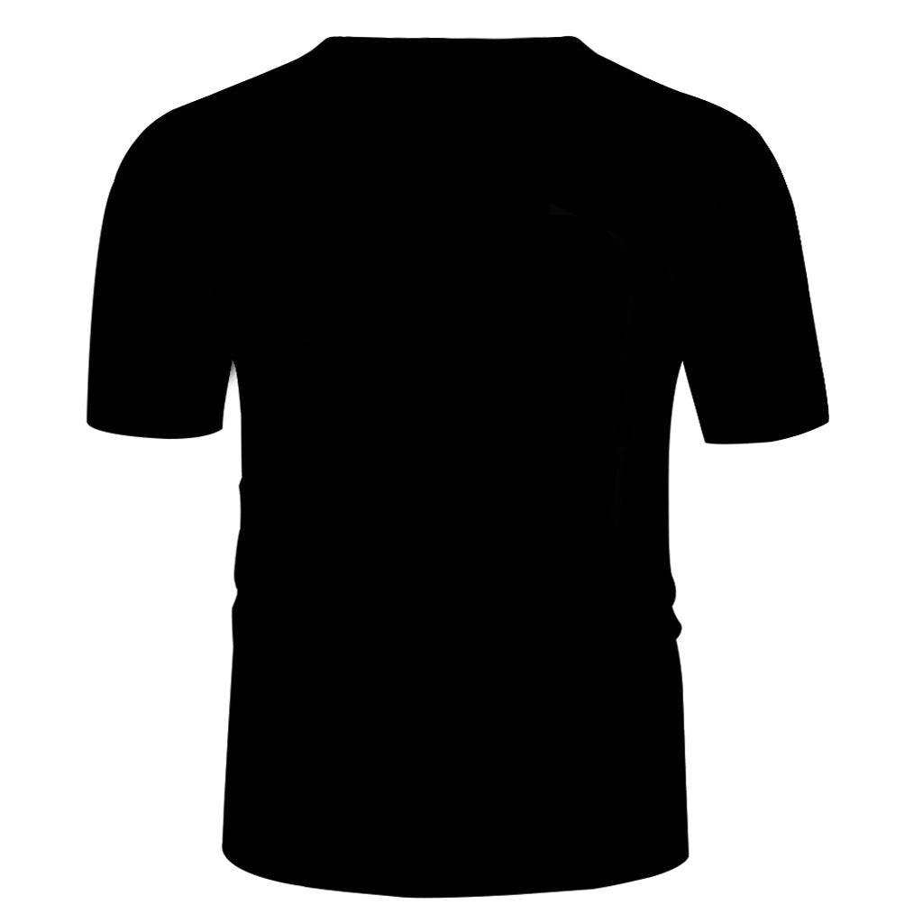 Modisches 3D-Totenkopf-Armee-Print-T-Shirt für Herren, Kurzarm, europäischer und amerikanischer Stil