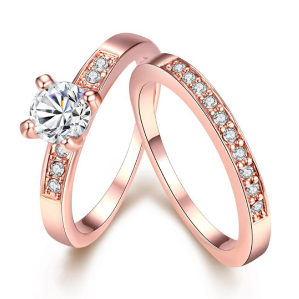 Roségoldener Ring mit Diamanten