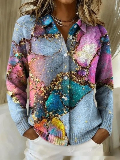 Locker sitzender Damen-Strickcardigan für Outfits im europäischen und amerikanischen Stil