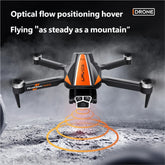 Foldable Bucciato triple-camera drone with sleek design, equipped for aerial photography and remote control flying.