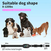 Rechargeable Bucciato anti-barking dog collar with HD digital display, waterproof design, and smart bark stopping for training dogs.