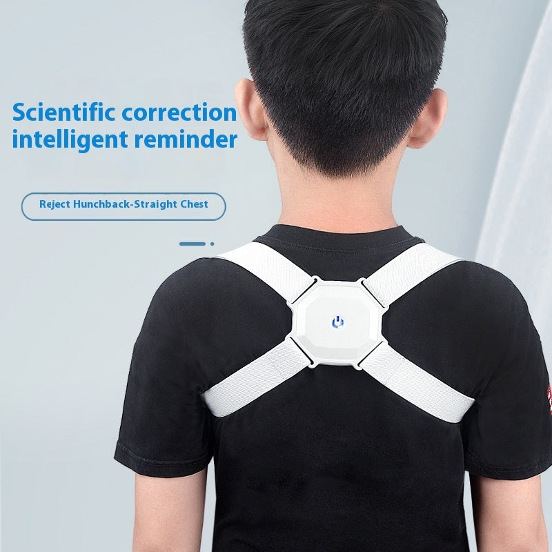 Adjustable Bucciato Smart Posture Corrector belt for kids and adults, designed to improve hunchback posture with real-time assessment.