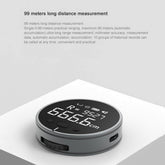 Electronic distance measuring instrument with digital LCD display, high precision electronic ruler and tape measure by Bucciato.