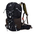 Foldable high-capacity hiking backpack with zipper closure, black outdoor gear from Bucciato, suitable for outdoor adventures.