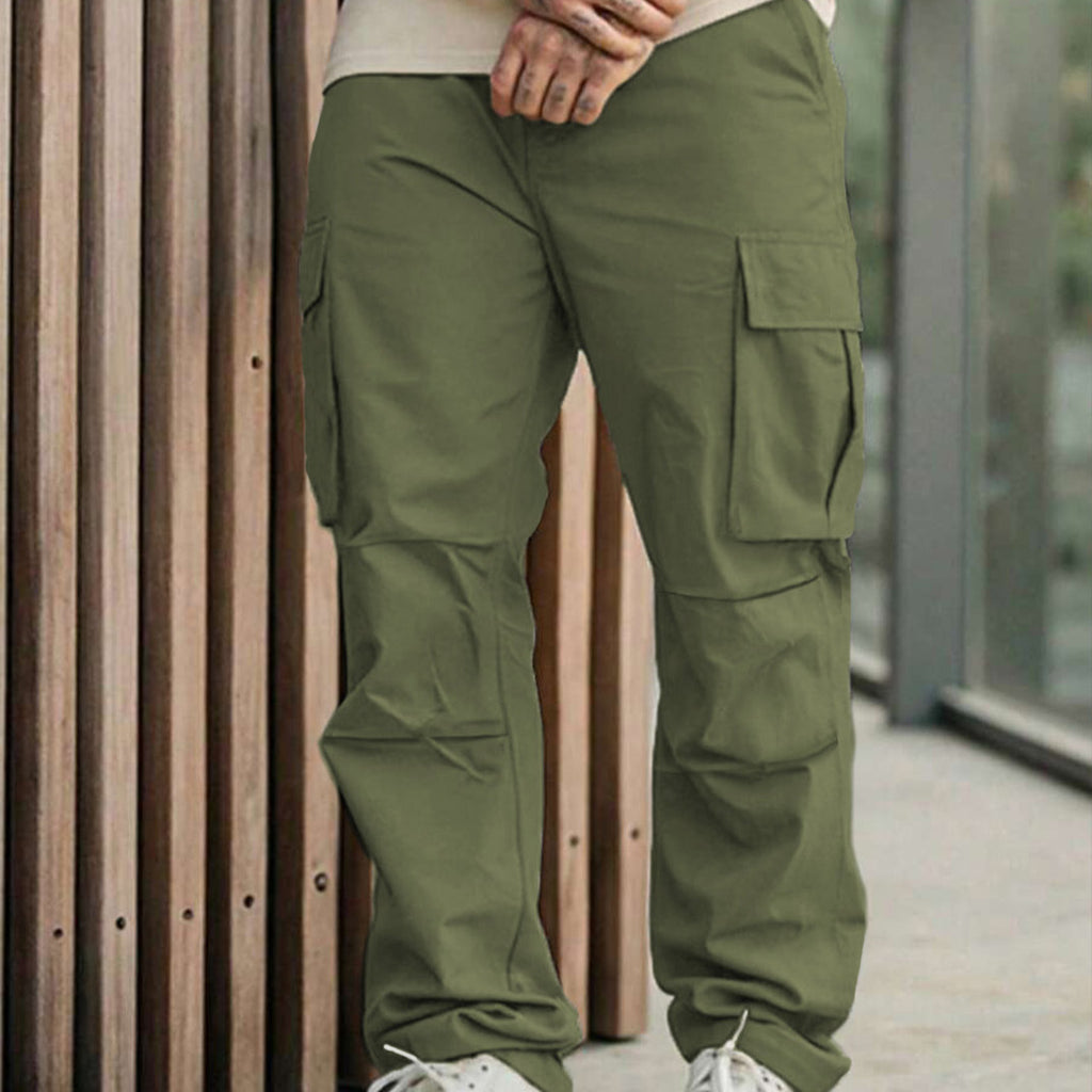 Sportlich-lässige Arbeitshose für Herren in Unifarbe mit mehreren Taschen
