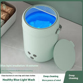 Portable Mini Turbo Automatic Washing Machine by Bucciato, compact appliance with control panel and drum for quick laundry cleaning.