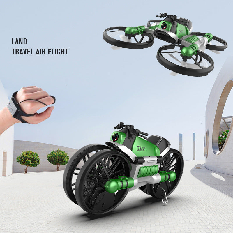 WiFi FPV RC Drohne Motorrad 2 in 1 Faltbarer Hubschrauber Kamera 0,3MP Höhenhaltung RC Quadcopter Motorrad Drohne 2 in 1 Drohne