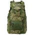 Camouflage backpack from Bucciato for camping, hiking, travel, and cycling, featuring multiple compartments and adjustable straps.