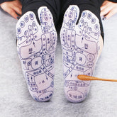 Bucciato foot reflexology socks with acupressure points for relieving tired feet and promoting physiotherapy.