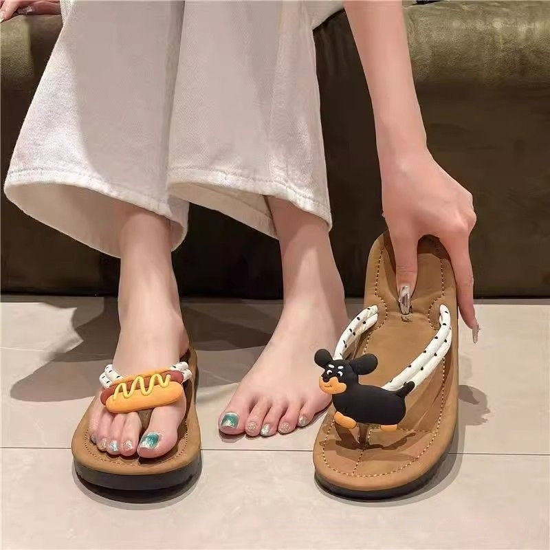Niedliche, rutschfeste Flip-Flops im Fischgrätmuster für den Sommer – perfekt für Instagram und andere Outdoor-Aktivitäten. Modische Strandpantoffeln mit weicher Sohle.