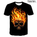 Skull Kamen Rider W 3D Digital Print Round Neck Men's And Women's T-Shirt