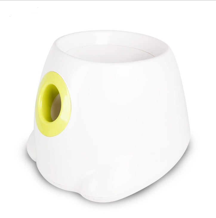 Automatic interactive dog ball launcher by Bucciato, designed for fun and exercise with a durable, easy-to-use pet toy.