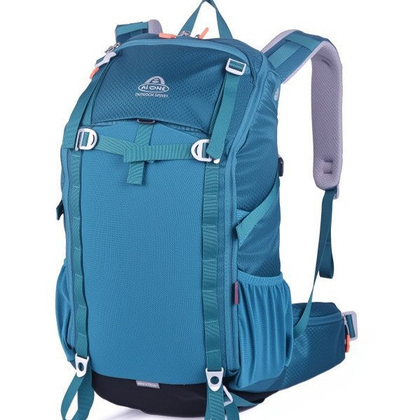 Outdoor sports and travel backpack from Bucciato with multiple compartments, durable fabric, and adjustable shoulder straps for outdoor activities.