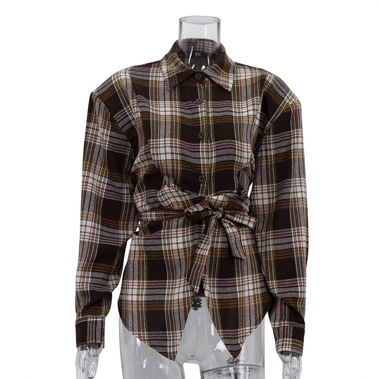 Casual Versatile Long-sleeve Shirt With A Turn-down Collar