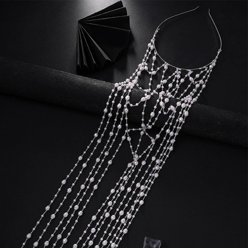 Fashion Website Tassel Pearl Headband Hair Accessory For Women