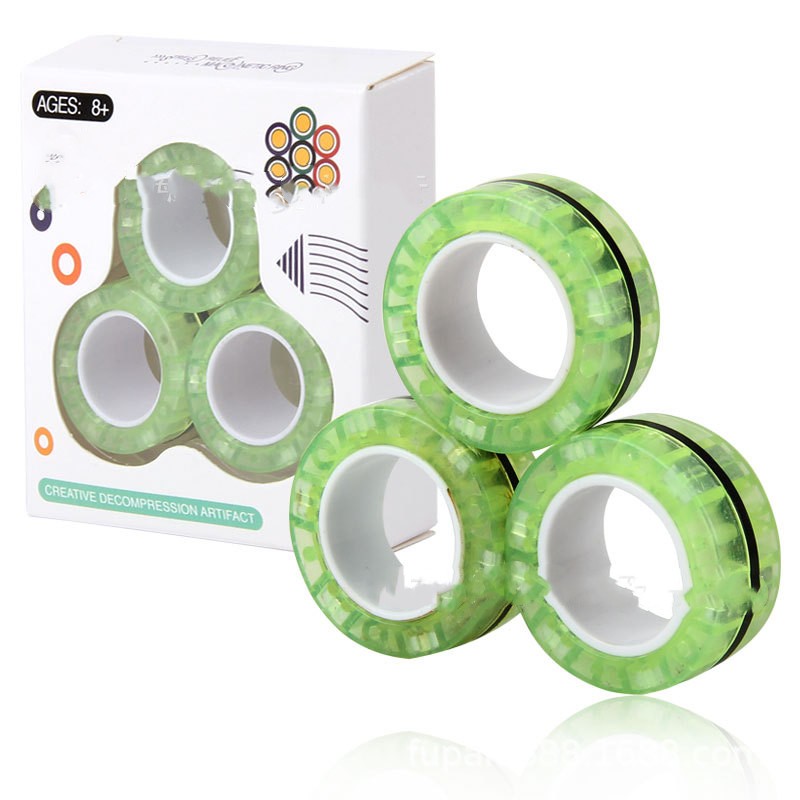 Anti-Stress Magnetic Rings Fidget Unzip Toy Magic RingTools