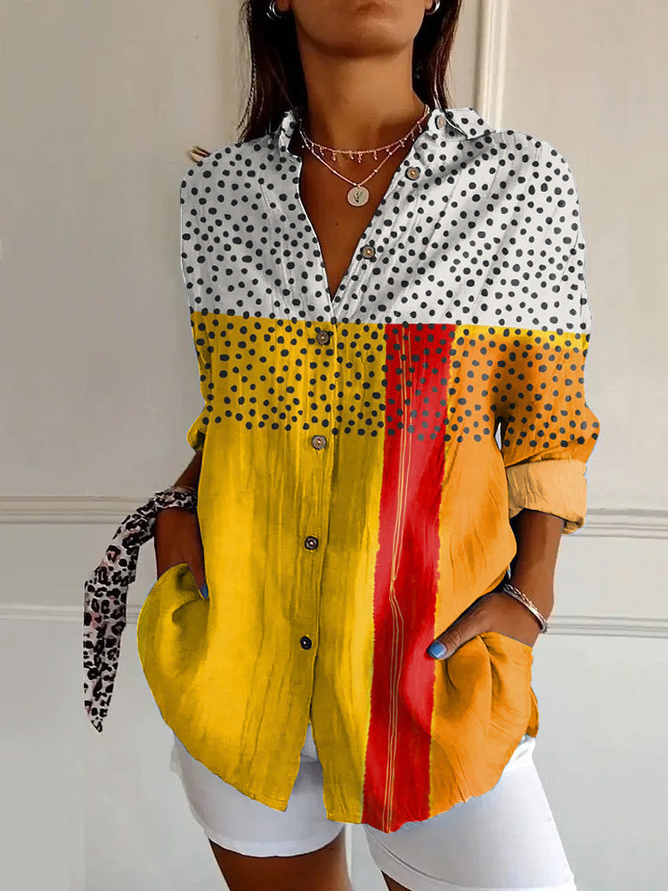 Women's Floral Pattern 3D Printed Long-Sleeve Shirt
