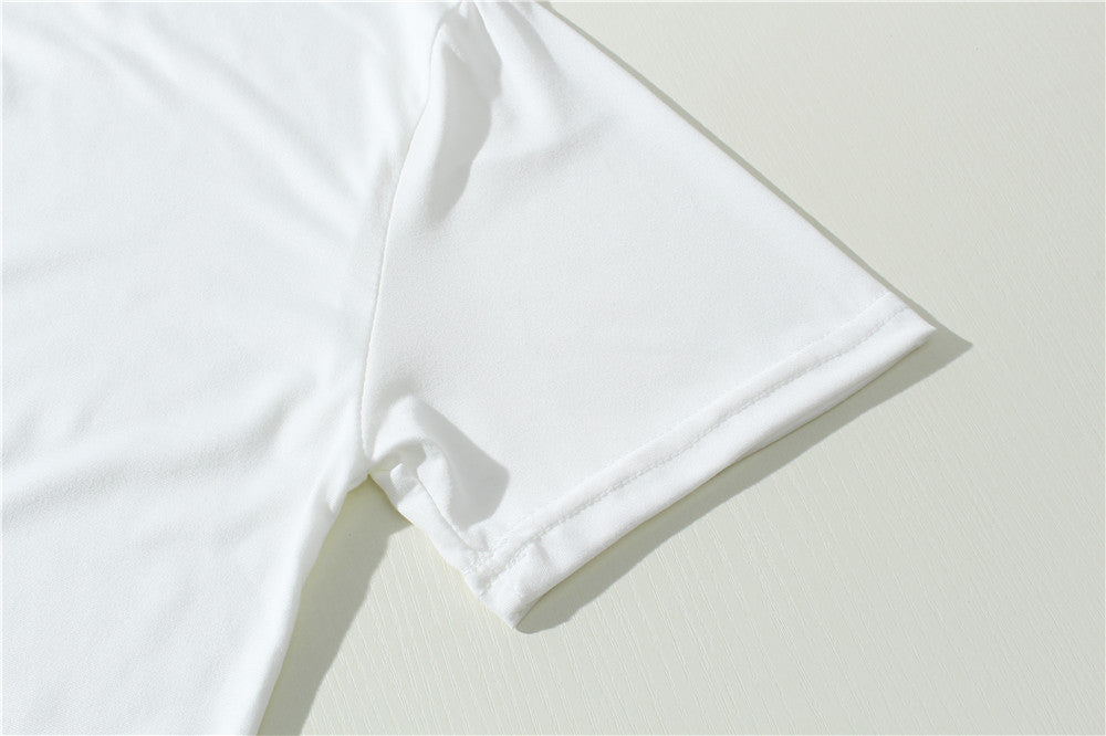 Skull Print Short Shirt Team Uniform European And American Fabrics