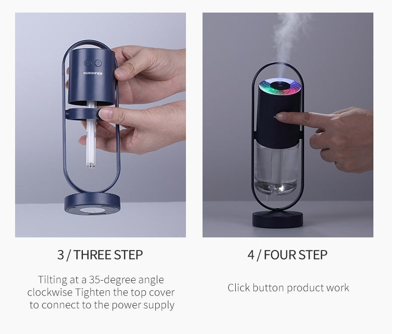 Magic Shadow USB-Luftbefeuchter für Zuhause mit Projektionsnachtlichtern, Ultraschall-Autonebelgenerator, Mini-Büro-Luftreiniger