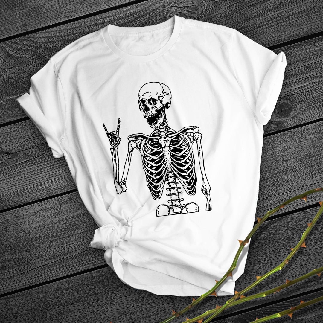 Skull Print Short Shirt Team Uniform European And American Fabrics