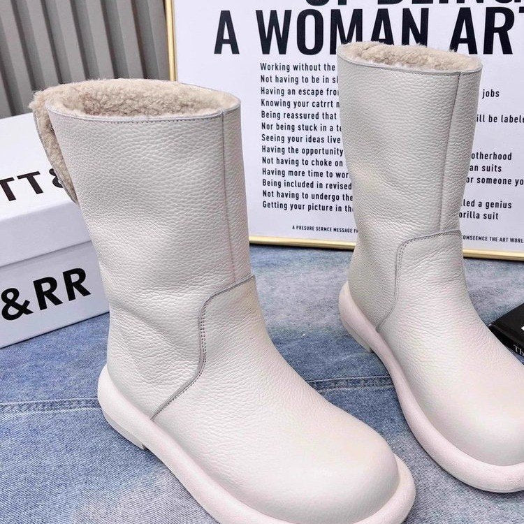 Stilvolle Damen-Schneestiefel mit rutschfester, dicker Sohle