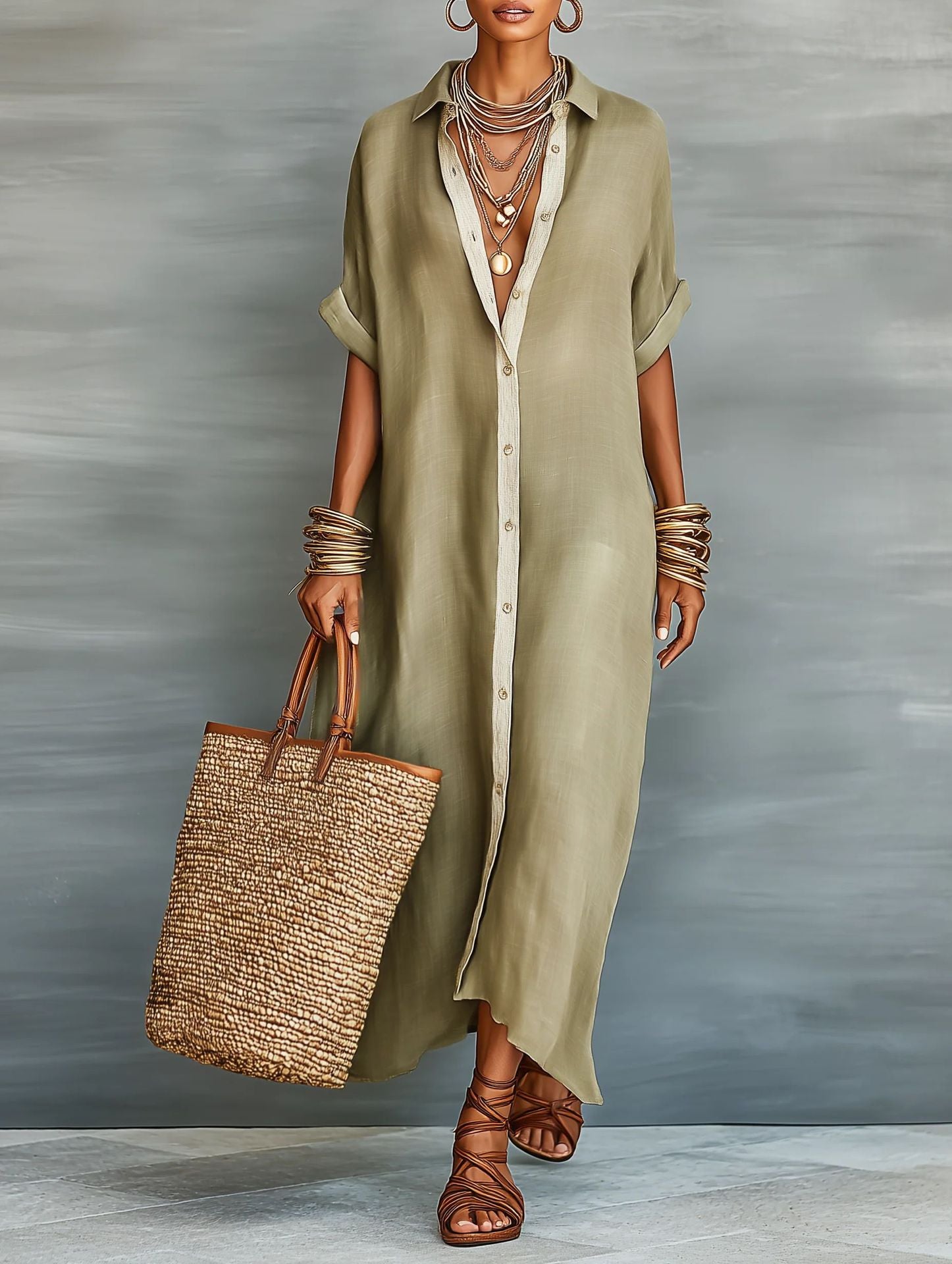 Fashionable Casua And Comfortable Resort-style Dress