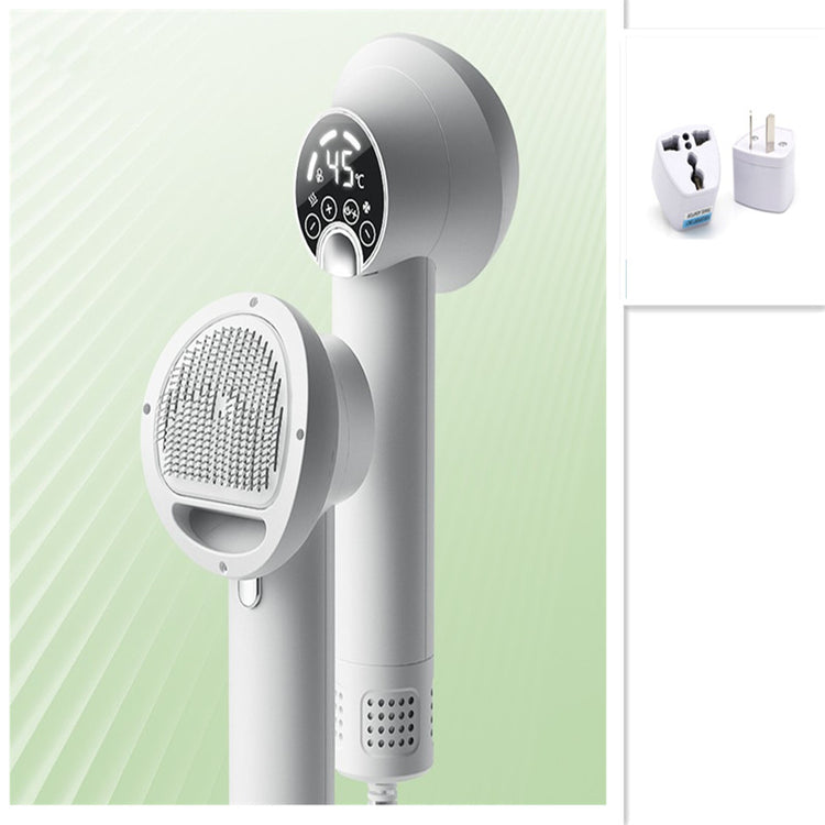 Bucciato pet hair dryer for dogs and cats, silent grooming blow dryer with comb attachment, gentle and safe for pet cleaning.