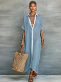 Modisches, lässiges und bequemes Kleid im Resort-Stil