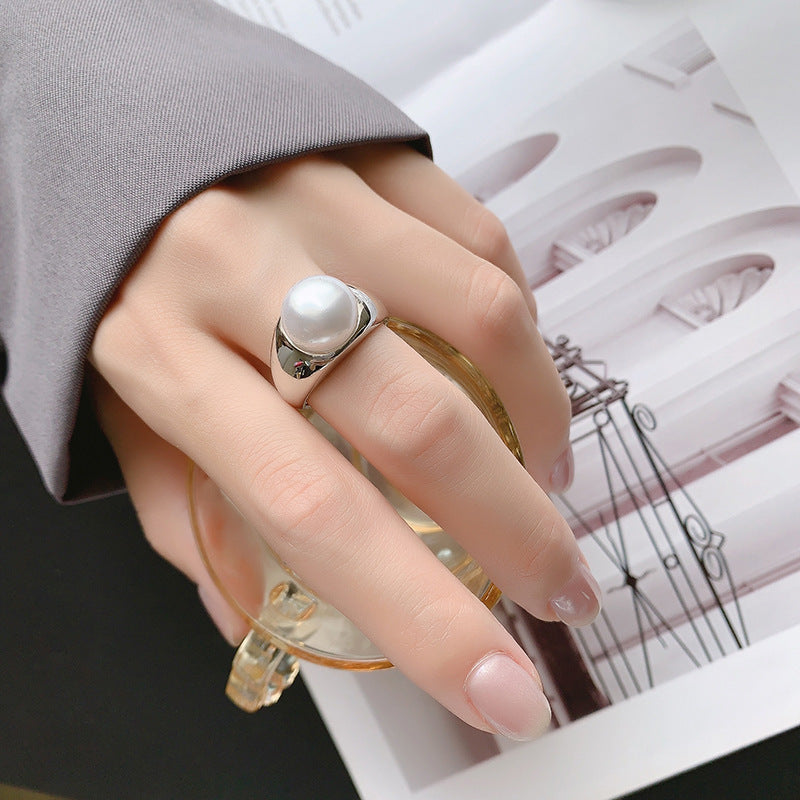 Einzigartiger Ring mit Zirkonia-Einlage, modisches Design für den Zeigefinger, Minderheitenstil