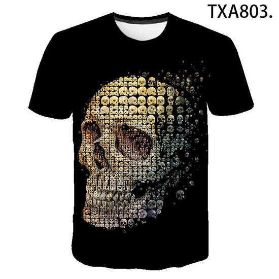 Kamen Rider Totenkopf-T-Shirt mit 3D-Digitaldruck, Rundhalsausschnitt, für Damen und Herren