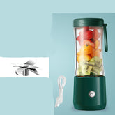 Mini electric portable juice machine by Bucciato, compact design with clear container and electric motor for fresh juice on the go.