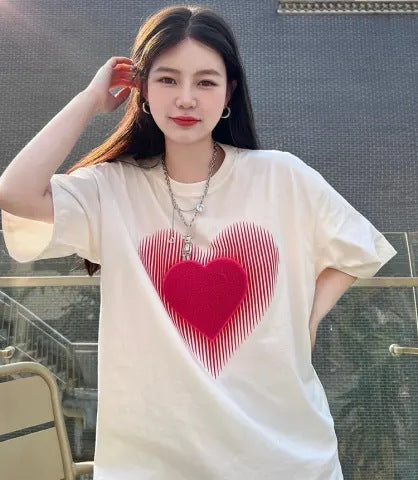 Women's Loose Korean-style Mid-length Short-sleeve Top