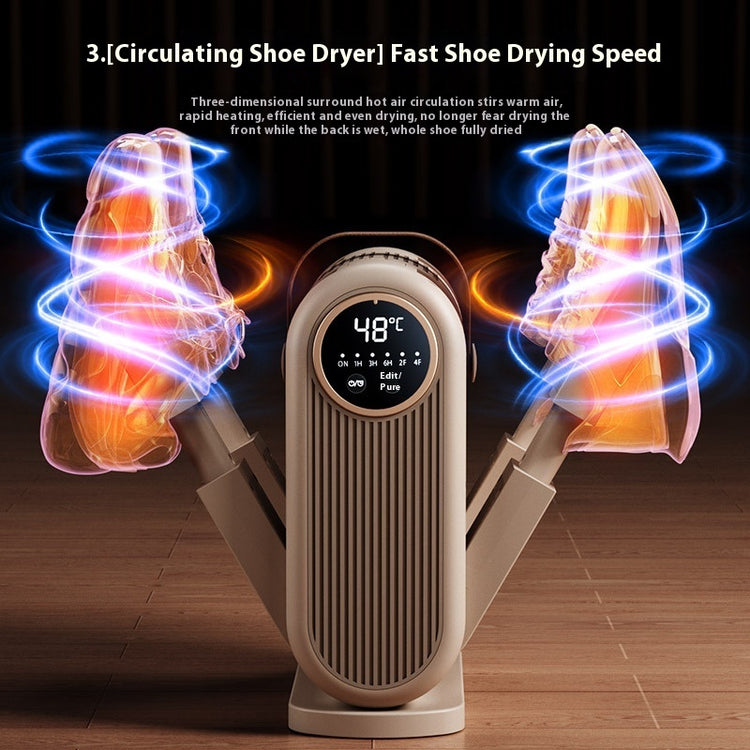 Portable foldable Bucciato electric shoes dryer with quick-drying design, compact and easy to store for drying shoes on the go