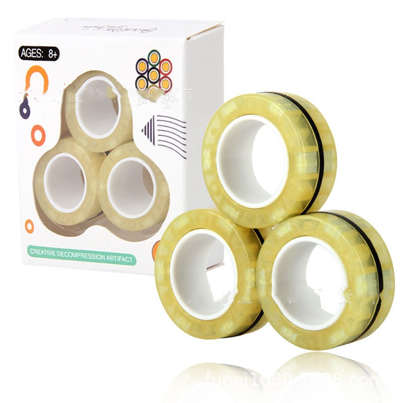 Anti-Stress Magnetic Rings Fidget Unzip Toy Magic RingTools