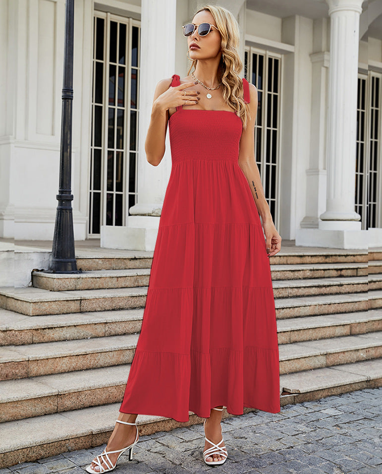 Womens Printed Long Slip Dress