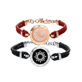 Sun-Moon Smart Sensing Couple Bracelet by Bucciato, showcasing the sleek design and smart sensing features on the bracelet.