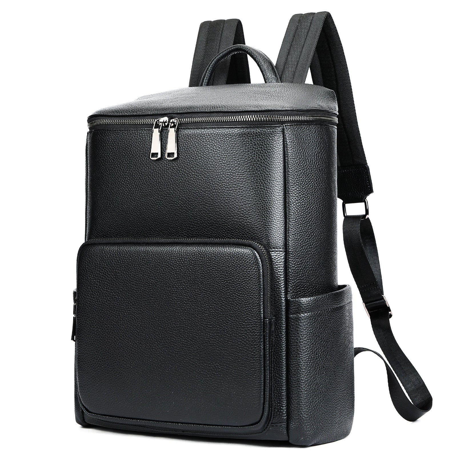 Men's Leather Commuter Casual Laptop Backpack