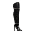 Explosive Gold-studded Stiletto-pointed Fashion Boots