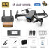 Bucciato E99pro aerial drone with foldable design and dual 4K HD cameras, featuring three-sided camera setup for high-altitude filming.