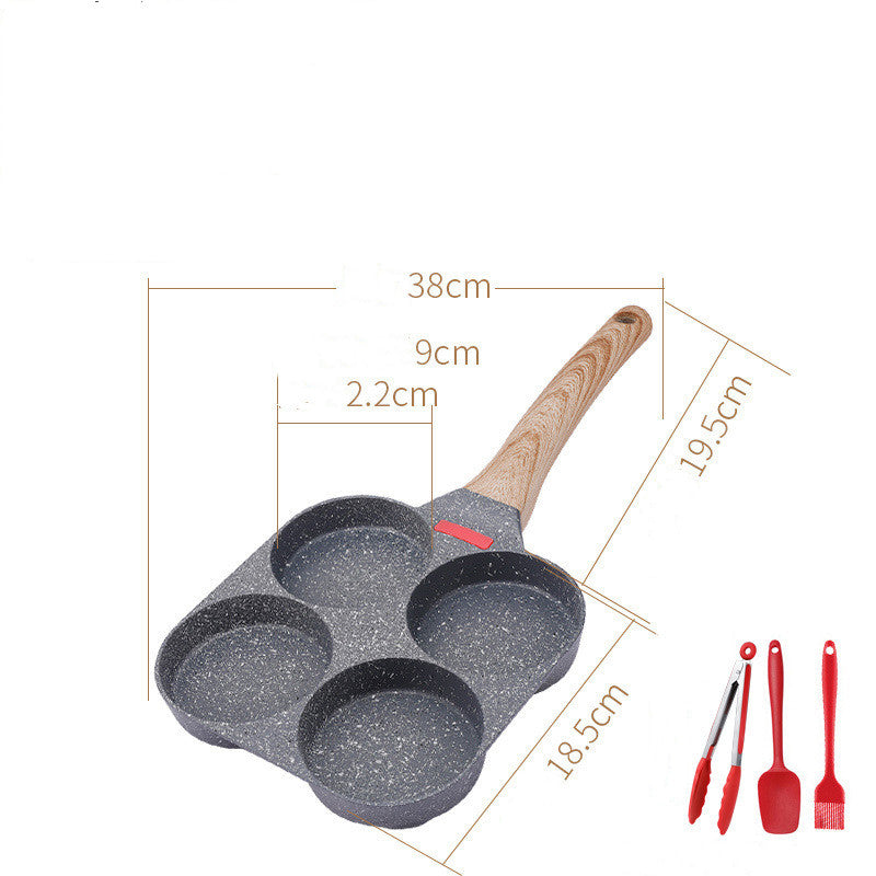 Fried Egg Burger Machine Non-stick Household Breakfast Pot Mold Four-hole Artifact